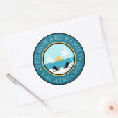 Beach Chairs Sunset Logo Ronde Sticker (Envelop)