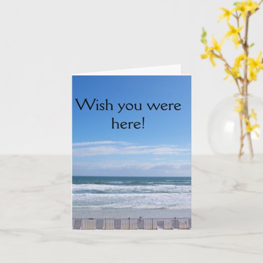 Beach Chairs Thinking You Kaart (Gele Bloem)