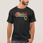 Beach Chairs Umbrella Retro  Sunset Rainbow T-shirt (Voorkant)