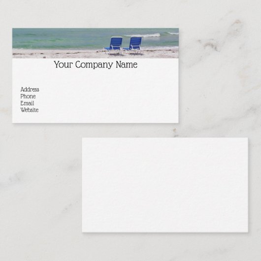 Beach Chairs Visitekaartje (Voorkant / Achterkant)