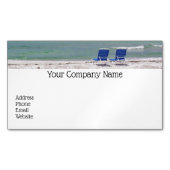 Beach Chairs Visitekaartje Magnet Magnetisch Visitekaartje (Voorkant)