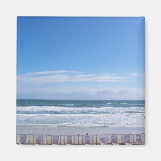 Beach Chairs wachten op je Magneet (Voorkant)