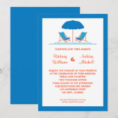 Beach Chairs Weddenschap Kaart (Voorkant / Achterkant)