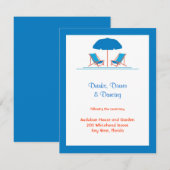 Beach Chairs Weddenschapskaart Informatiekaartje (Voorkant / Achterkant)