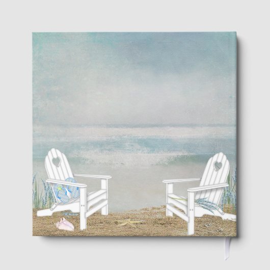 Beach Chairs Wedding Vow Renewal Gastenboek (Achterkant)