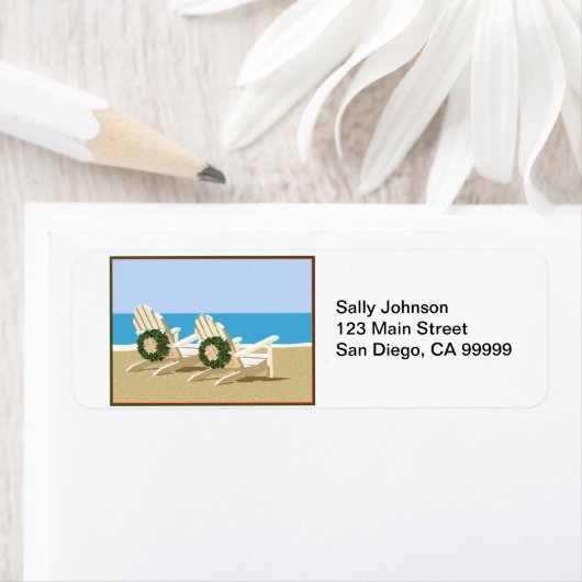 Beach Chairs & Wreaths Etiket (Insitu)