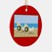 Beach Chairs & Wreaths Keramisch Ornament (Rechts)