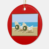 Beach Chairs & Wreaths Keramisch Ornament (Links)