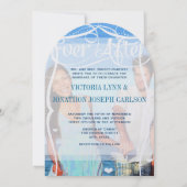 Beach Chalkboard Typography Photo Wedding Invite Kaart (Achterkant)