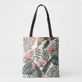 Beach cheerful seamless pattern wallpaper of tropi tote bag (Voorkant)