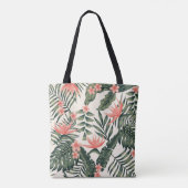 Beach cheerful seamless pattern wallpaper of tropi tote bag (Achterkant)