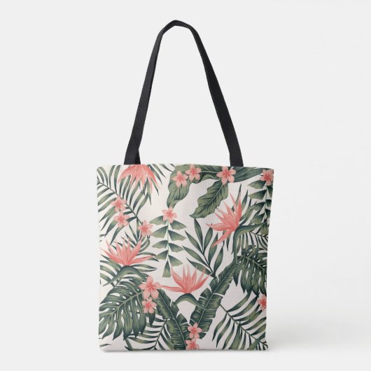 Beach cheerful seamless pattern wallpaper of tropi tote bag (Achterkant)