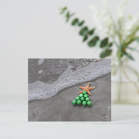 Beach Chic Christmas Briefkaart (Staand voorkant)