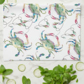 Beach Christmas Blue Crab Theedoek (Gevouwen)