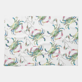 Beach Christmas Blue Crab Theedoek