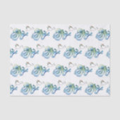 Beach Christmas Blue Tissue Paper Tissuepapier (Voorkant)