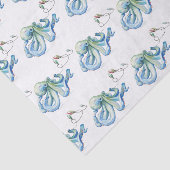 Beach Christmas Blue Tissue Paper Tissuepapier (Detail)