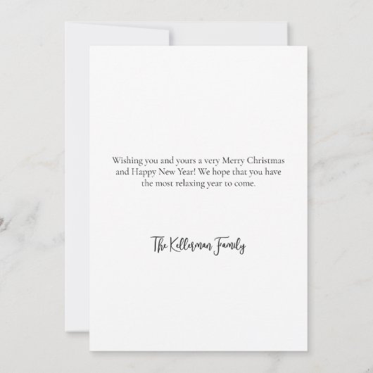 Beach Christmas Happy Feestdagenkaart (Achterkant)