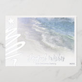 BEACH CHRISTMAS KAART | MODERE KUSTNAUTISCHE KUSTK (Voorkant)