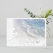 BEACH CHRISTMAS KAART | MODERE KUSTNAUTISCHE KUSTK (Staand Voorkant)