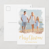 BEACH CHRISTMAS KAART | TROPISCH FOTO-BRIEFKAART (Voorkant / Achterkant)