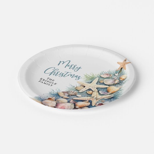 Beach Christmas Party Papieren Bordje (Gekanteld)