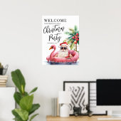 Beach Christmas Party Welcome Poster (Thuiskantoor)