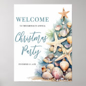 Beach Christmas Party Welcome Poster (Voorkant)