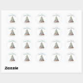 Beach Christmas Ronde Sticker (Vel)
