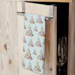 Beach Christmas Theedoek<br><div class="desc">Get into the holiday spirit with this festive kitchen towel featuring a repeating Christmas tree pattern made of shells and starfish. Perfect for anyone who lives in tropical places like Florida, Hawaii, or the Bahamas—or for anyone who simply loves a beachy vibe. The tree design, topped with a starfish, blends...</div>