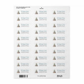 Beach Christmas Tree Return Address Etiket (Full Sheet)
