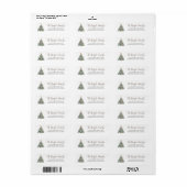 Beach Christmas Tree Return Address Etiket (Full Sheet)