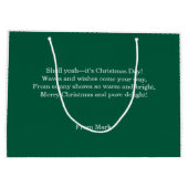 Beach Christmas with Surfer Santa Barbecue Groot Cadeauzakje (Achterkant)