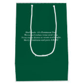 Beach Christmas with Surfer Santa Barbecue  Medium Cadeauzakje (Achterkant)