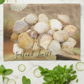 Beach Clams Beach Stones Kitchen Hand Towel Theedoek (Gevouwen)