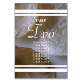 Beach Clams Wedding Guest Names Kaart (Achterkant)