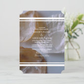 Beach Clams Wedding Invitations Kaart (Staand voorkant)