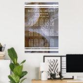 Beach Clams Wedding Seating Chart Poster (Thuiskantoor)