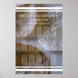 Beach Clams Wedding Seating Chart Poster