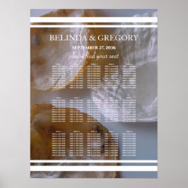 Beach Clams Wedding Seating Chart Poster