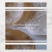 Beach Clams Wedding Wijn Etiket (Enkel label)