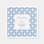 Beach Clamshells Seashells Namen Trouwen Servetten (Voorkant)