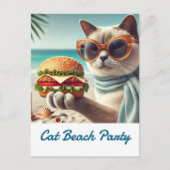 Beach Cleanup thank you card for Cat Lovers Briefkaart (Voorkant)