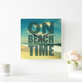 BEACH ClOCK MET GEZEGDE Vierkante Klok (Huis)