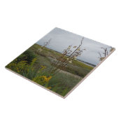 Beach Clouds and Wildbloemen - Oak Island, NC Tegeltje (Zijkant)