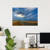 Beach Clouds Poster (Thuiskantoor)