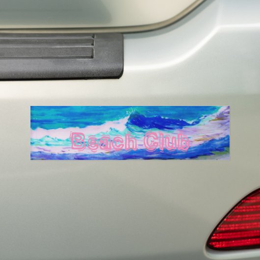 Beach Club Bumpersticker (Op auto)