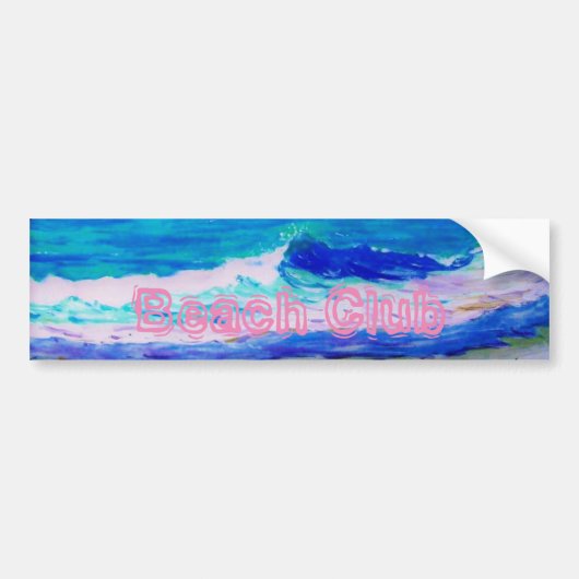 Beach Club Bumpersticker (Voorkant)