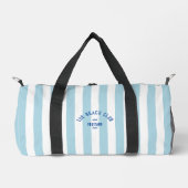 Beach Club Crest Blue Cabana Stripe Monogram Plunjezak (Voorkant)