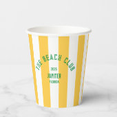 Beach Club Crest - Jupiter Nederland - Custom Desi Papieren Bekers (Achterkant)